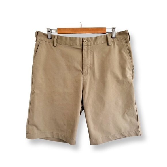 Adidas Men's Khaki 10" Shorts. Size 34. Beige. Polyester - Picture 1 of 9